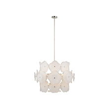 Load image into Gallery viewer, Leighton Chandelier in Polished Nickel/Cream (Large).