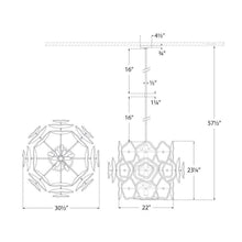 Load image into Gallery viewer, Leighton Chandelier - line drawing.