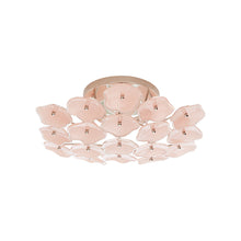 Load image into Gallery viewer, Leighton Flush Mount Ceiling Light in Polished Nickel/Blush (Medium).