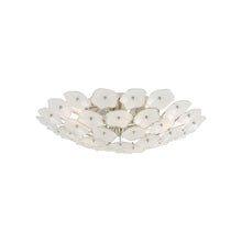 Load image into Gallery viewer, Leighton Flush Mount Ceiling Light in Polished Nickel/Cream (Large).