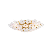 Load image into Gallery viewer, Leighton Flush Mount Ceiling Light in Soft Brass/Cream (Large).