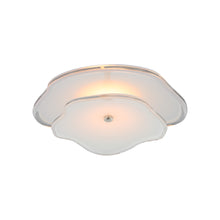Load image into Gallery viewer, Leighton Layered LED Flush Mount Ceiling Light in Polished Nickel/Cream.