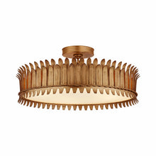 Load image into Gallery viewer, Leslie LED Semi Flush Mount Ceiling Light in Gilded Iron (Large).