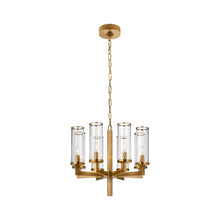 Load image into Gallery viewer, Liaison Chandelier in Single/Antique-Burnished Brass/Clear.