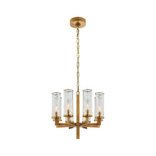 Load image into Gallery viewer, Liaison Chandelier in Single/Antique-Burnished Brass/Crackle.