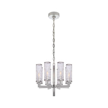 Load image into Gallery viewer, Liaison Chandelier in Single/Polished Nickel/Crackle.