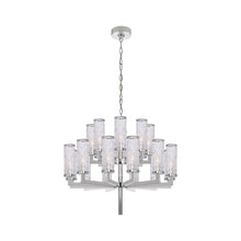 Load image into Gallery viewer, Liaison Chandelier in Double/Polished Nickel/Crackle.