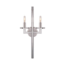 Load image into Gallery viewer, Liaison Double Wall Light in Polished Nickel/No Option.
