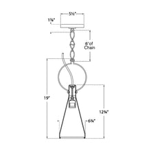 Load image into Gallery viewer, Limoges Pendant Light - line drawing.
