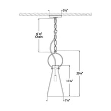 Load image into Gallery viewer, Limoges Pendant Light - line drawing.