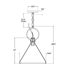 Load image into Gallery viewer, Limoges Pendant Light - line drawing.