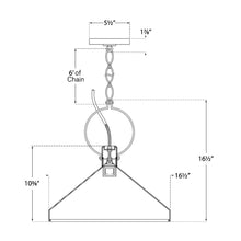 Load image into Gallery viewer, Limoges Pendant Light - line drawing.