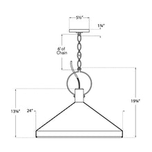 Load image into Gallery viewer, Limoges Pendant Light - line drawing.