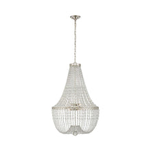 Load image into Gallery viewer, Linfort Basket Chandelier in Polished Nickel.