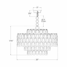 Load image into Gallery viewer, Liscia Chandelier - line drawing.