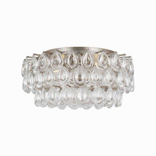 Load image into Gallery viewer, Liscia Flush Mount Ceiling Light in Burnished Silver Leaf (Medium).
