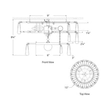 Load image into Gallery viewer, Liscia Flush Mount Ceiling Light - line drawing.