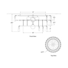 Load image into Gallery viewer, Liscia Flush Mount Ceiling Light - line drawing.