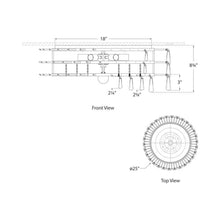 Load image into Gallery viewer, Liscia Flush Mount Ceiling Light - line drawing.