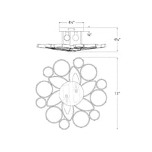 Load image into Gallery viewer, Lloyd Flush Mount Ceiling Light - line drawing.