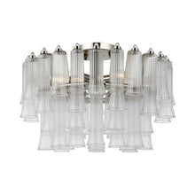 Load image into Gallery viewer, Lorelei LED Semi Flush Mount Ceiling Light in Polished Nickel.