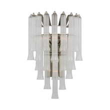 Load image into Gallery viewer, Lorelei Waterfall LED Wall Light in Polished Nickel.