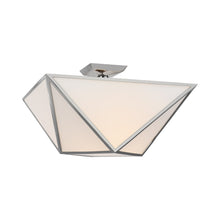 Load image into Gallery viewer, Lorino LED Semi Flush Ceiling Light in Polished Nickel (1-Light).