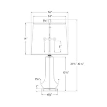 Load image into Gallery viewer, Luisa Table Lamp - line drawing.