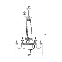 Load image into Gallery viewer, Lyon Chandelier - line drawing.