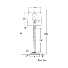Load image into Gallery viewer, Lyra Buffet Table Lamp - line drawing.