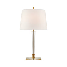 Load image into Gallery viewer, Lyra Table Lamp in Hand-Rubbed Antique Brass/Crystal.