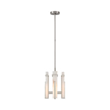 Load image into Gallery viewer, Malik LED Chandelier in Polished Nickel/Alabaster (Small).