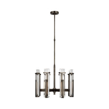 Load image into Gallery viewer, Malik LED Chandelier in Bronze/Crystal (Medium).