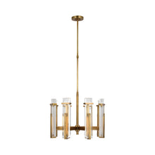 Load image into Gallery viewer, Malik LED Chandelier in Hand-Rubbed Antique Brass/Crystal (Medium).