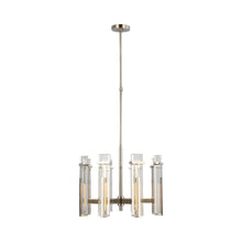 Load image into Gallery viewer, Malik LED Chandelier in Polished Nickel/Crystal (Medium).