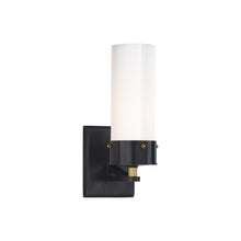 Load image into Gallery viewer, Marais Bath Wall Light in Bronze/Hand-Rubbed Antique Brass/White Glass (Medium).