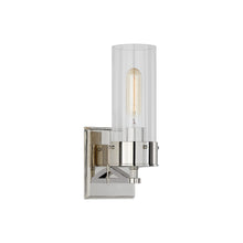 Load image into Gallery viewer, Marais Bath Wall Light in Polished Nickel/Clear Glass (Medium).