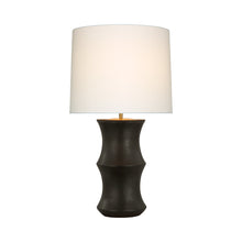 Load image into Gallery viewer, Marella LED Table Lamp in Stained Black Metallic (Medium).