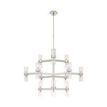 Load image into Gallery viewer, Margita Chandelier in Polished Nickel/Clear.
