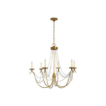 Load image into Gallery viewer, Marigot Chandelier in Antique-Burnished Brass (Medium).