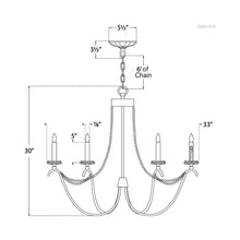 Load image into Gallery viewer, Marigot Chandelier - line drawing.