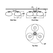 Load image into Gallery viewer, Marisol LED Flush Mount Ceiling Light - line drawing.