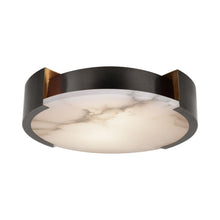 Load image into Gallery viewer, Melagne LED Flush Mount Ceiling Light in Bronze (Large).