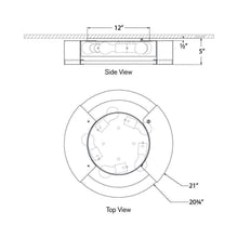 Load image into Gallery viewer, Melagne LED Flush Mount Ceiling Light - line drawing.