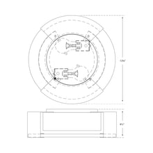 Load image into Gallery viewer, Melagne LED Flush Mount Ceiling Light - line drawing.