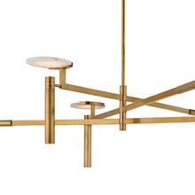 Load image into Gallery viewer, Melange Floating Disc LED Chandelier in Detail.