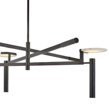 Load image into Gallery viewer, Melange Floating Disc LED Chandelier in Detail.