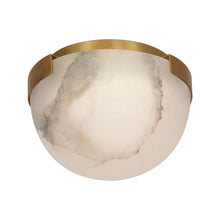 Load image into Gallery viewer, Melange LED Flush Mount Ceiling Light in Antique-Burnished Brass.