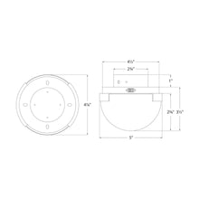 Load image into Gallery viewer, Melange LED Flush Mount Ceiling Light - line drawing.