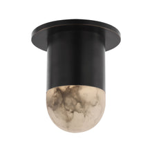 Load image into Gallery viewer, Melange Mini Monopoint LED Flush Mount Ceiling Light in Bronze.